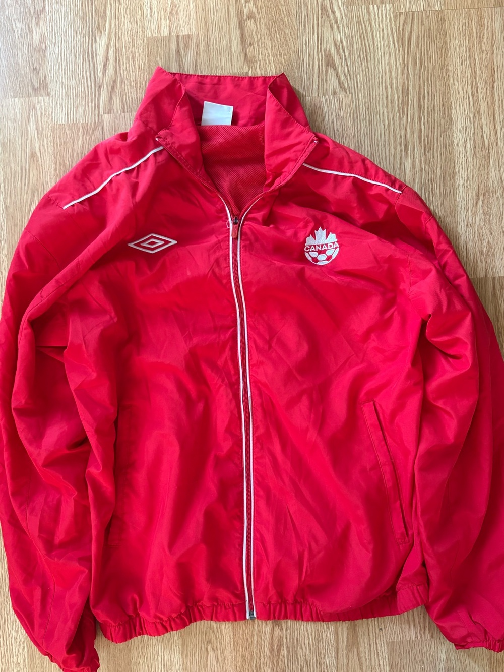 VTG umbro soccer football canada lightweight windbreaker men sz S
